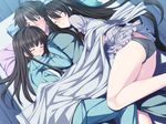  akagi_rio bed black_hair game_cg long_hair ore_to_imouto_no_kounai_play_2 pajamas panties shikishima_ayako shikishima_kanako sleeping underwear 