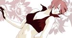  bad_id bad_pixiv_id breasts cleavage lips medium_breasts meiko red red_eyes red_hair short_hair solo tekubi929 vocaloid 