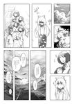  bad_id bad_pixiv_id comic fujiwara_no_mokou greyscale monochrome multiple_girls tokomichi touhou translation_request 
