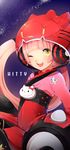  animal_ears animal_helmet bow cat_ears hello_kitty japanese_clothes kimono long_hair momoshiki_tsubaki nekomura_iroha one_eye_closed pink_hair smile solo vocaloid yellow_eyes 