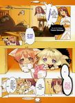 &gt;_&lt; animal_ears blade_(galaxist) cat_ears chibi closed_eyes comic copyright_request hard_translated highres multiple_girls tears translated 