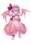  animated animated_gif blinking hat hisasi one_eye_closed remilia_scarlet ribbon short_hair solo touhou wings 