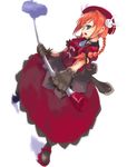  braid gloves graf_eisen hammer hat lyrical_nanoha magical_girl mahou_shoujo_lyrical_nanoha_strikers obscur red_hair solo swinging twin_braids vita 