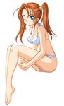  :3 artist_request bikini blue_eyes breasts cleavage collarbone dragon_quest dragon_quest_viii earrings error extraction halterneck hands_together jessica_albert jewelry long_hair medium_breasts o-ring o-ring_bikini one_eye_closed orange_hair side_ponytail simple_background solo swimsuit twintails white_background white_bikini 
