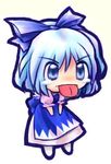  artist_request bow chibi cirno lowres solo tears tongue touhou 