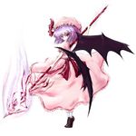  bad_id bad_pixiv_id demupausagi duplicate hat polearm remilia_scarlet ribbon short_hair solo spear spear_the_gungnir touhou weapon wings 