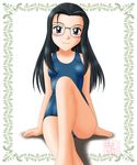  barefoot copyright_request glasses neopure one-piece_swimsuit school_swimsuit solo swimsuit 