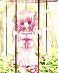  cage dress pink pink_hair plant plants ribbon ribbons vines 