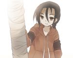  black_hair braid brown_eyes hood hoodie khamsin_nbh'w long_hair male_focus muted_color shakugan_no_shana tachitsu_teto 