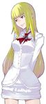  1girl blonde_hair digimon digimon_world_re:digitize emilie_de_rochefort namco official_art simple_background smile solo tekken yasuda_suzuhito 