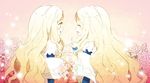  2girls blonde_hair blue_eyes elizabeth_(horizon) kyoukai_senjou_no_horizon kyoukaisenjou_no_horizon mary_stuart masui multiple_girls siblings sisters twins 