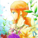  1girl 1girls final_fantasy final_fantasy_xiii flower oerba_dia_vanille orange_hair solo twintails 