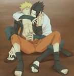  2boys eirianninaritai lying_on_person male_focus multiple_boys naruto sitting tagme uchiha_sasuke undressing uzumaki_naruto yaoi 
