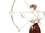  amore1989 bad_id bad_pixiv_id bow_(weapon) brown emiya_kiritsugu fate/zero fate_(series) japanese_clothes kimono male_focus monochrome sepia solo weapon 