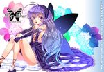  accel_world bad_id bad_pixiv_id blush bug butterfly butterfly_wings copyright_name elbow_gloves flat_chest flower gloves insect kuroyukihime long_hair open_mouth purple_eyes purple_hair solo tanaka_deshirittoru very_long_hair wings 
