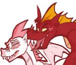  dragon fizzle_(mlp) friendship_is_magic from_behind garble_(mlp) gay kayla-na licking male my_little_pony scalie teeth tongue wings 