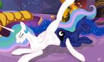  blush cutie_mark equine eyes_closed female feral friendship_is_magic hooves horn horse incest lesbian lowgravity lying mammal moon my_little_pony nude open_mouth pony princess princess_celestia_(mlp) princess_luna_(mlp) pussy royalty sex spread_legs spreading sun teats tribadism vaginal winged_unicorn wings 