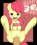  &lt;3 amber_eyes apple_bloom_(mlp) bdsm bestiality blush bondage border bound bow cervix clitoris cub cum cum_in_pussy cum_in_uterus cum_inside disembodied_penis duo equine female feral first_person_view friendship_is_magic fur hair half-closed_eyes hands_tied hi_res horn horse human internal interspecies kloudmutt light_bondage looking_at_viewer lying male male_pov mammal my_little_pony navel on_back open_mouth overhead penetration penis pink_background plain_background pony pussy red_hair rope sex signature smile spread_legs spreading straight tongue unicorn vaginal vaginal_penetration yellow_fur young 