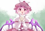  bird_wings blush egg hammer_(sunset_beach) hat long_sleeves mystia_lorelei open_mouth pink_eyes pink_hair puffy_sleeves solo touhou wings 