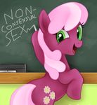  chalkboard cheerilee_(mlp) cutie_mark dethlunchies edit english_text equine female feral friendship_is_magic hair horse mammal mn27 my_little_pony pony rape_face smile solo teacher text two_tone_hair 