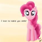  blue_eyes english_text equine female feral friendship_is_magic fur hair horse looking_at_viewer mammal my_little_pony pink_fur pink_hair pinkie_pie_(mlp) pony ratofdrawn smile solo text 