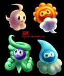  black_background blue_body blue_eyes brown_eyes castform green_body haychel nintendo one_eye_closed orange_body orange_eyes pink_body plain_background pok&#233;mon pok&eacute;mon purple_body smile video_games wink 