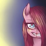  arakay blood equine female feral friendship_is_magic fur hair horse looking_at_viewer mammal my_little_pony pink_fur pink_hair pinkamena_(mlp) pinkie_pie_(mlp) pony portrait smile solo 