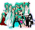  :d ^_^ acute_(vocaloid) aqua_hair arms_behind_back bare_shoulders black_dress black_rock_shooter black_rock_shooter_(character) blue_dress blue_eyes boots cendrillon_(vocaloid) closed_eyes costume_chart dress eh?_ah_sou_(vocaloid) flower hachune_miku hair_flower hair_ornament hairband hand_on_shoulder hands_clasped hatsune_miku japanese_clothes kimono long_hair looking_at_viewer looking_back magnet_(vocaloid) melt_(vocaloid) multiple_girls multiple_persona nyakelap o_o odd_one_out open_mouth own_hands_together panties puffy_short_sleeves puffy_sleeves romeo_to_cinderella_(vocaloid) shiroi_yuki_no_princess_wa_(vocaloid) short_sleeves sitting skirt smile songover standing thigh_boots thighhighs underwear underwear_only very_long_hair vocaloid waving white_dress world_is_mine_(vocaloid) yumemiru_kotori_(vocaloid) 