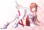  asuna_(sword_art_online) pantsu sword sword_art_online tagme thighhighs 