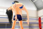  #13 backbreaker bikini black_hair eyes_closed forced helpless long_hair maledom moaning nanako_(#13) open_mouth sakuya_(#13) submission sweat swimsuit wrestling wrestling_ring 