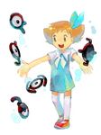  alternate_form child dress gen_2_pokemon kaibashira mii_snowdon pokemon pokemon_(anime) pokemon_(classic_anime) pokemon_(creature) pokemon_m03 ribbon short_hair simple_background smile tegaki thighhighs unown 