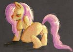  dripping equine female feral fluttershy_(mlp) friendship_is_magic horse mammal my_little_pony pinup pony pose pussy stubbins 