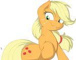  absurd_res absurdly_absurd_res alpha_channel applejack_(mlp) bednarowski blonde_hair color colored cutie_mark equine female feral freckles friendship_is_magic green_eyes hair hi_res horse joey-darkmeat mammal my_little_pony plain_background pony smile solo transparent_background 