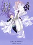  dress falling gloves nishihara_isao pixiv_fantasia pixiv_fantasia_sword_regalia purple_eyes purple_hair solo 