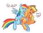  blonde_hair chromaskunk color cowboy_hat cutie_mark duo english_text equine female feral finger freckles friendship_is_magic hair hat horse infinityplus1 lesbian mammal multi-colored_hair my_little_pony pegasus plain_background pony purple_eyes pussy_juice rainbow_dash_(mlp) rainbow_hair text wings 
