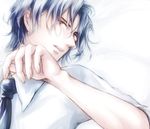  asagi-2580 bad_id bad_pixiv_id blue_eyes blue_hair fate/zero fate_(series) male_focus matou_byakuya necktie solo 