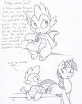  cutie_mark dialog dialogue dragon english_text equine female feral friendship_is_magic hi_res horn horse joey-darkmeat male mammal monochrome my_little_pony paper pony scalie scroll spike_(mlp) text twilight_sparkle_(mlp) unicorn young 