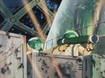  80s animated animated_gif ashura_novak barricade bazooka death densetsu_kyojin_ideon explosion fatality fighting laser lowres oldschool spacesuit weapon 