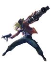  artist_request blonde_hair blue_eyes boots combat_boots dual_wielding end_of_eternity foreshortening gun holding weapon 