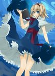  alice_margatroid blonde_hair blue_eyes book capelet fish hairband short_hair smile solo touhou unasaka_ryou 