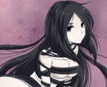  1girl artist_request black_eyes black_hair breasts character_request ghost kagerin long_hair nude original pale_skin pixiv_thumbnail solo source_request unchi 