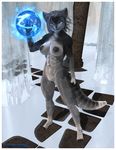  3d abs biceps breasts canine female invalid_tag magic magic_user mammal muscles muscular_female nipples pussy snow solo the_anthropomorphologist wolf wolfess 