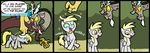  antlers blonde_hair comic cutie_mark derp derpy_hooves_(mlp) dialog dialogue discord_(mlp) draconequus english_text equine female feral friendship_is_magic fur grey_body grey_fur hair horn horse itchymango male mammal my_little_pony pegasus pony red_eyes shuffle001 text wings yellow_eyes 