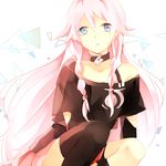  bad_id bad_pixiv_id bare_shoulders blue_eyes braid ia_(vocaloid) long_hair pink_hair prin_dog single_thighhigh solo thighhighs twin_braids very_long_hair vocaloid 