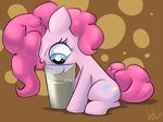  abstract_background atryl blue_eyes chocolate_milk cute cutie_mark equine female feral friendship_is_magic fur hair horse mammal my_little_pony pink_fur pink_hair pinkie_pie_(mlp) pony solo tongue young 