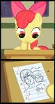  anthro apple_bloom_(mlp) applejack_(mlp) big_macintosh_(mlp) bow clothed clothing creating_art cub drawing equine fanart female feral friendship_is_magic half-dressed hat horse human humanized incest male mammal my_little_pony paper pencil pony shipping sketch suggestive topless unknown_artist yaranaika young 