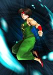  absurdres armband bangs brown_hair chinese_clothes dragon food_fighter_441 headband highres male_focus muscle psycho_soldier sie_kensou slippers snk the_king_of_fighters the_king_of_fighters_xiii 
