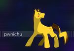  cutie_mark english_text equine horse male mammal my_little_pony nintendo pikachu pok&#233;mon pok&eacute;mon ponification pony solo text video_games 