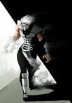  absurdres armor food_fighter_441 highres male_focus mask mortal_kombat muscle ninja smoke smoke_(mortal_kombat) solo spiked_hair white_hair 