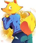  blush canine clothing cute fox male mammal pants shirt solo zorori 